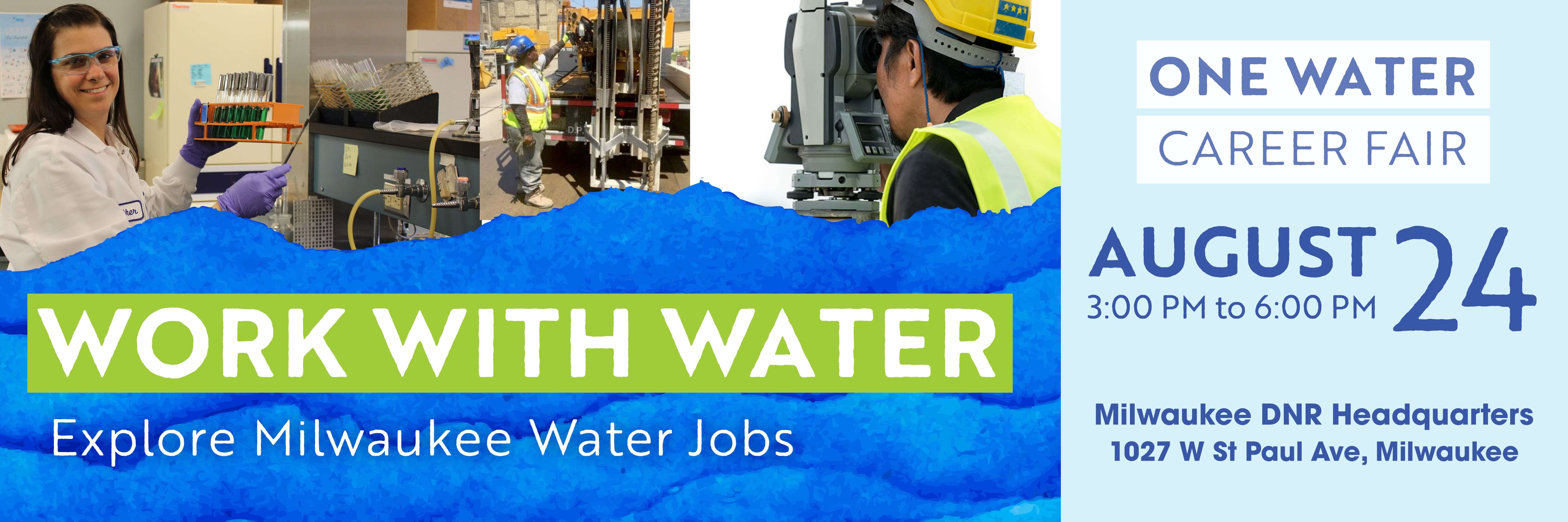 one water our water career fair graphic
