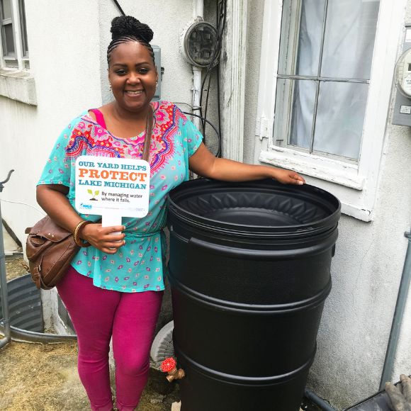 Woman with a Rain Barrel