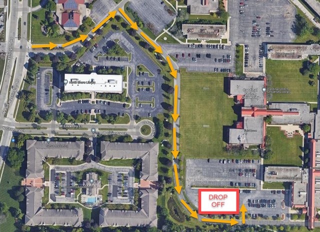 Birdseye map view of Augustine Prep Home HazMat One-Day Collection Site