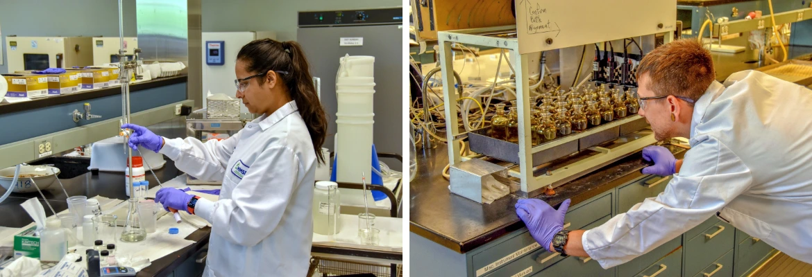 MMSD staff working in the lab