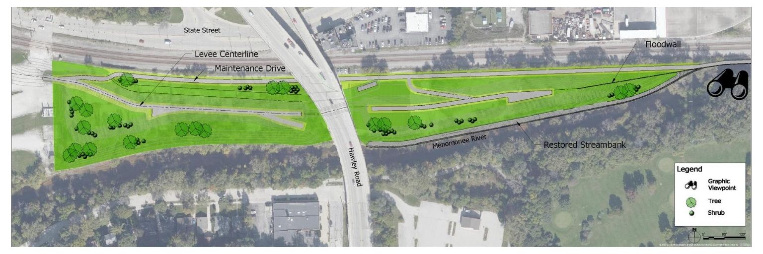 Western Milwaukee Flood Control Area Map