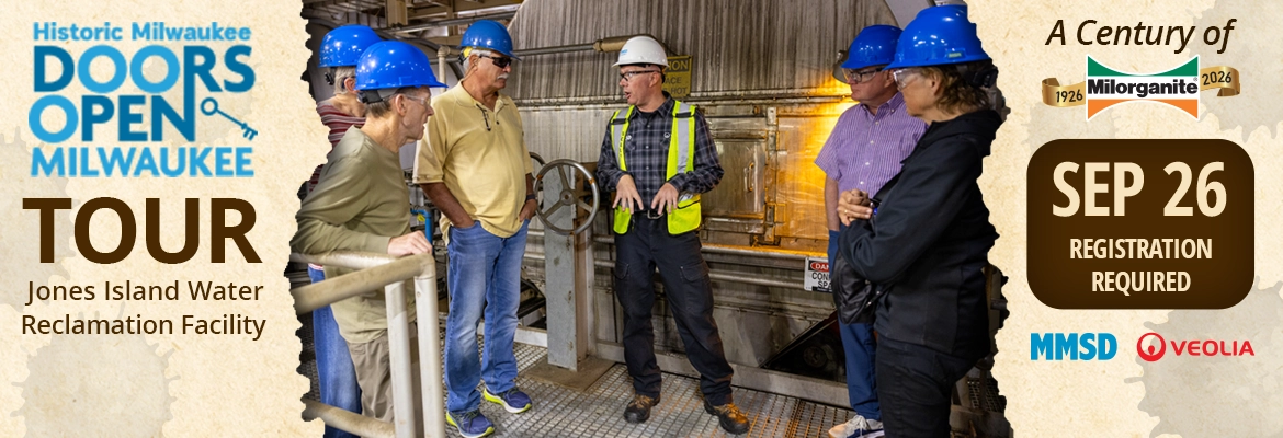 jones island water reclamation doors open graphic 2026