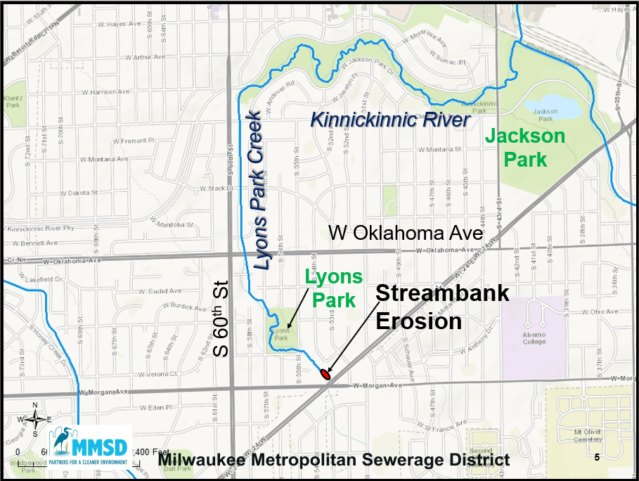 Lyons Park Creek Project Map