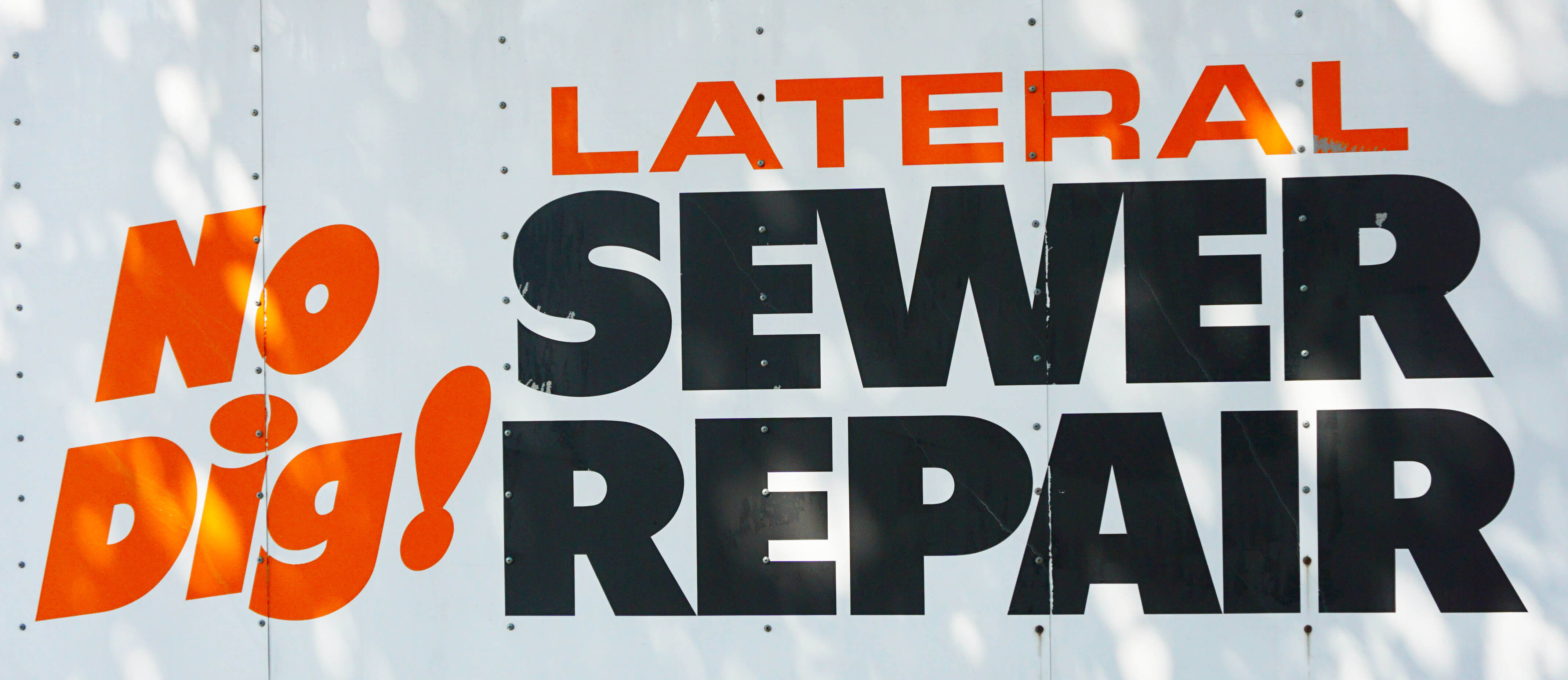 No Dig Lateral Sewer Repair Sign