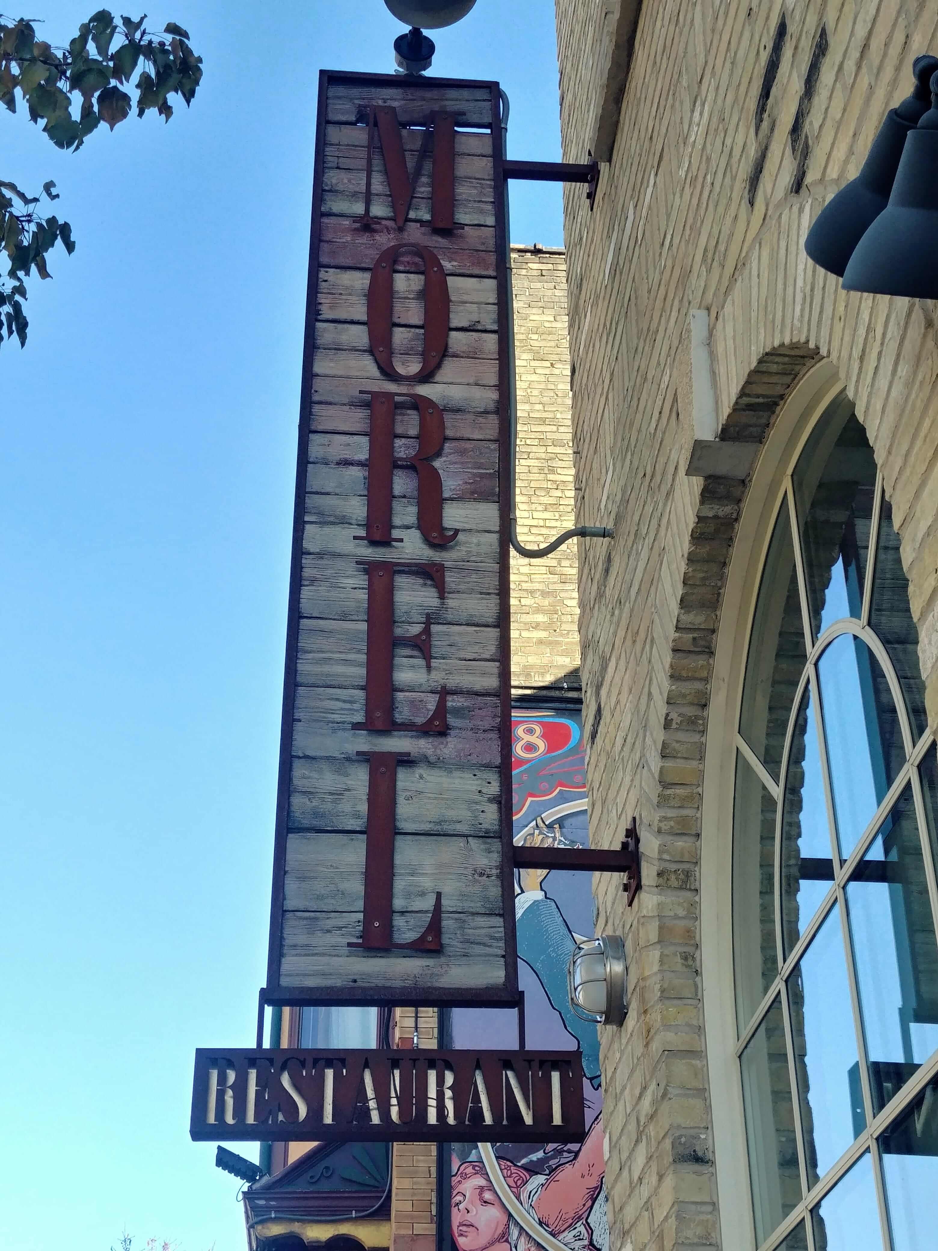 morel restaurant sign