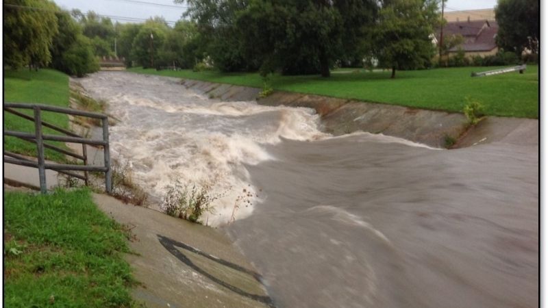 Kinnickinnic River Rushing Concrete Channel