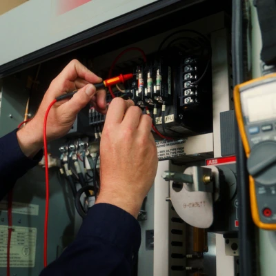 technician tech moving in workshop