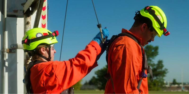 two workers in hardhats