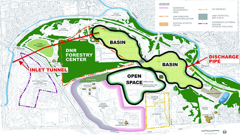 County Grounds basin map