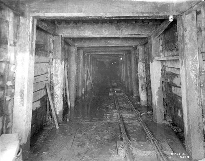 sewer construction under water street 