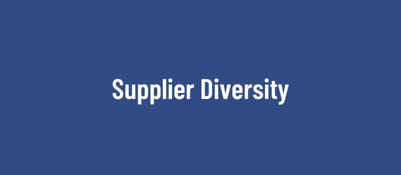 text graphic stating supplier diversity