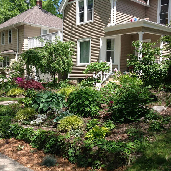 native landscape in front of a milwaukee home