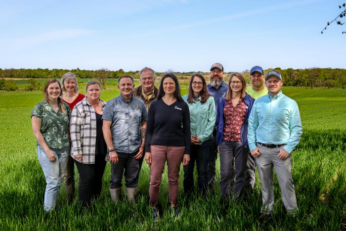 Members of the Milwaukee River Watershed Conservation Partnership from MMSD, The Conservation Fund, and USDA-NRCS Wisconsin with landowner, David Lettow.