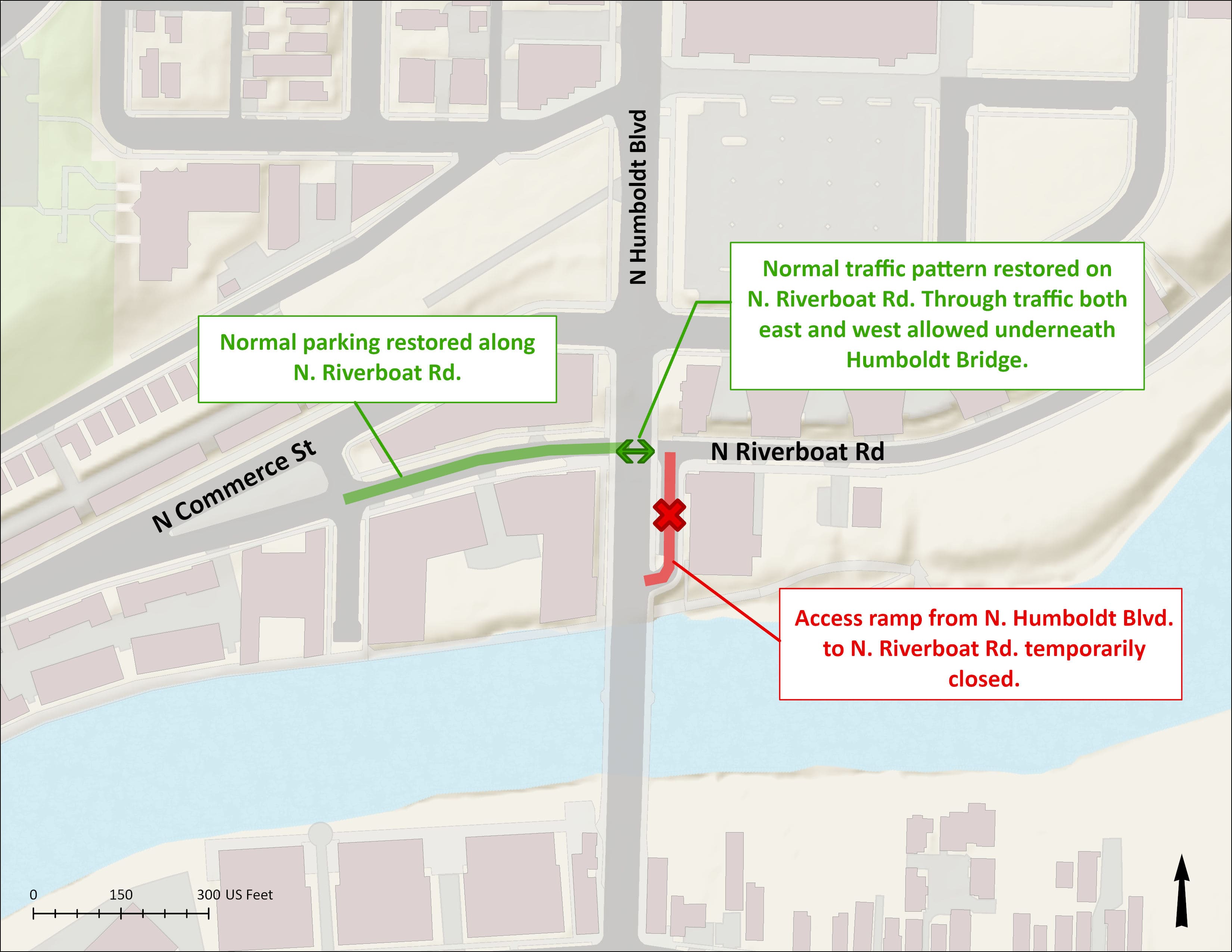 map of riverboat road construction 