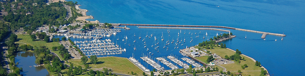 sky-view of marina