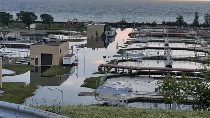 flooded south shore water relcamation facility