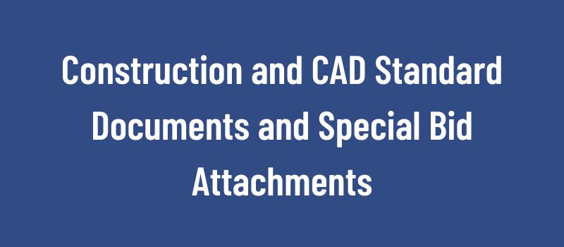 graphic with text stating cad documents and special attachments