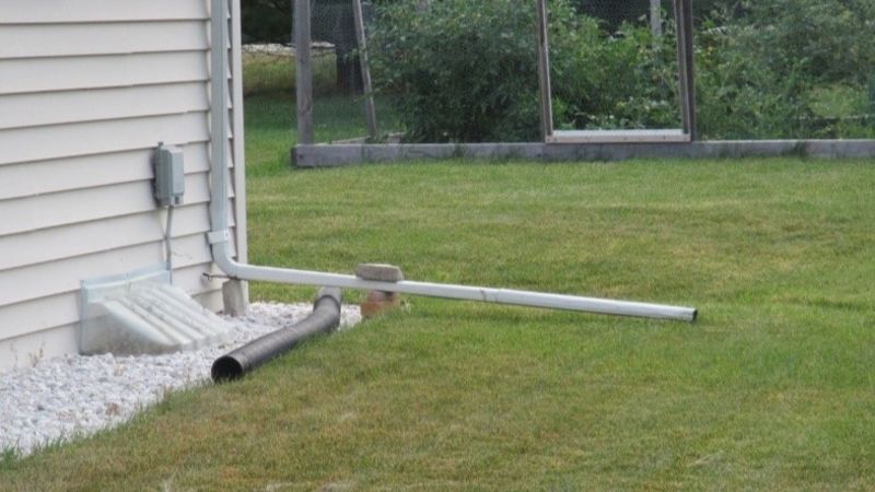 correct way to put downspout into your lawn