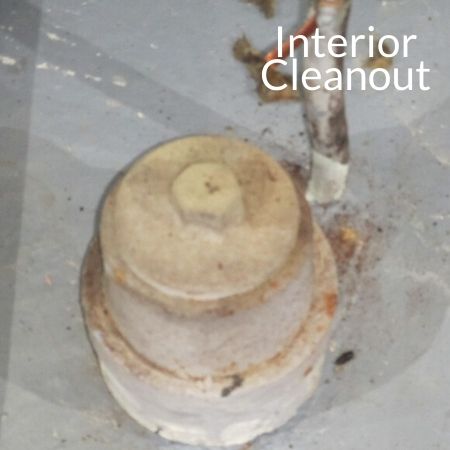 photo of cleaning interior lateral pipe