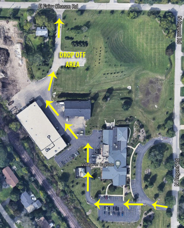 Map of the Bayside Village Hall Household Hazardous One-Day Drop-Off Event