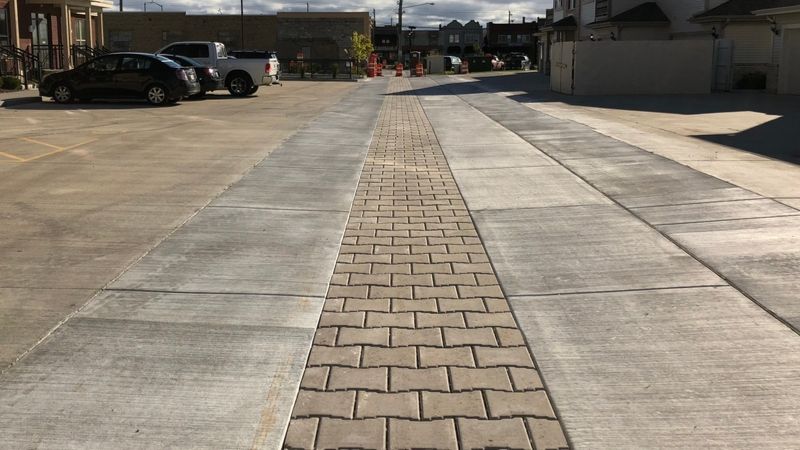 porous pavement in alleyway