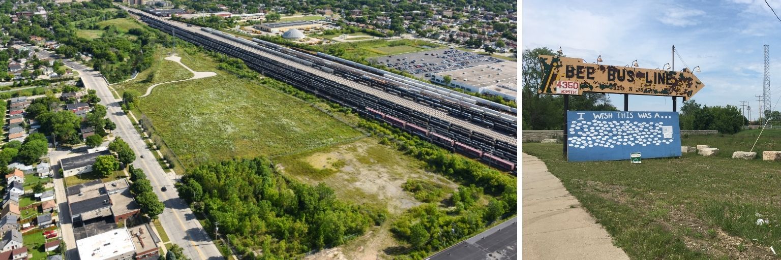 drone image of the west basin stormwater project