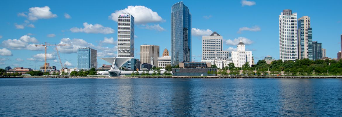 Lake Michigan and the city of Milwaukee