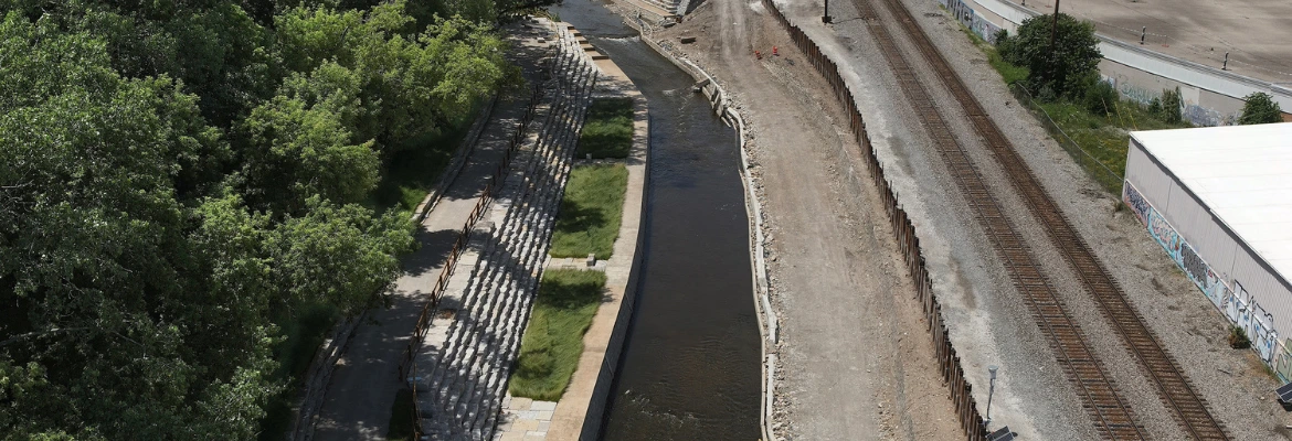 drone over the western milwaukee phase 2b visual