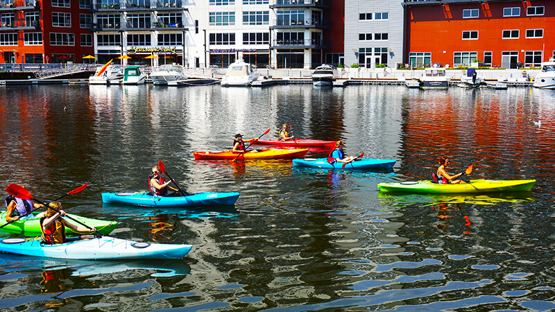 Kayaking on Milwaukee River