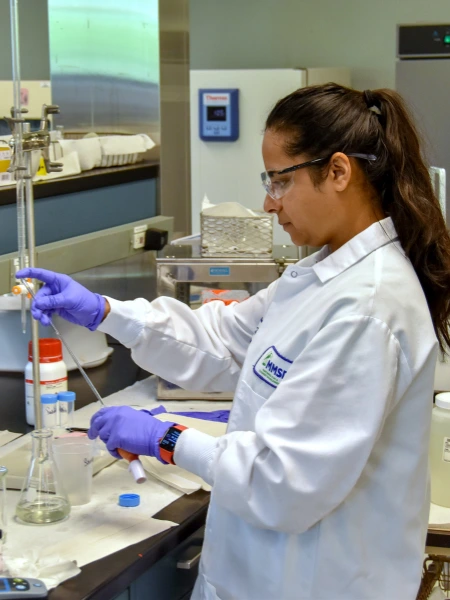 MMSD chemist working in the lab