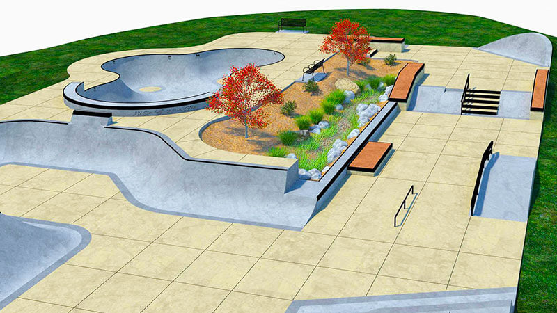 Hart Park Skate Park Rendering