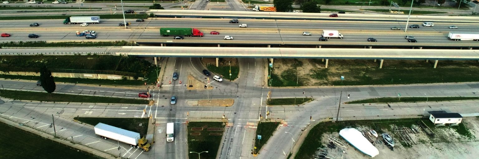 aerial view of 43s and Becher Street