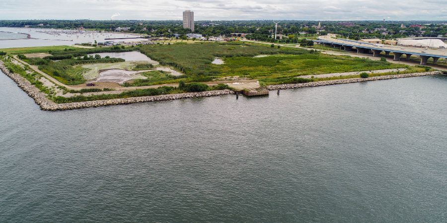 Area for the future Dredged Material Management Facility project for the Area of Concern clean-up in Milwaukee.